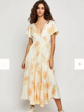 Free People Laura Printed Midi Dress